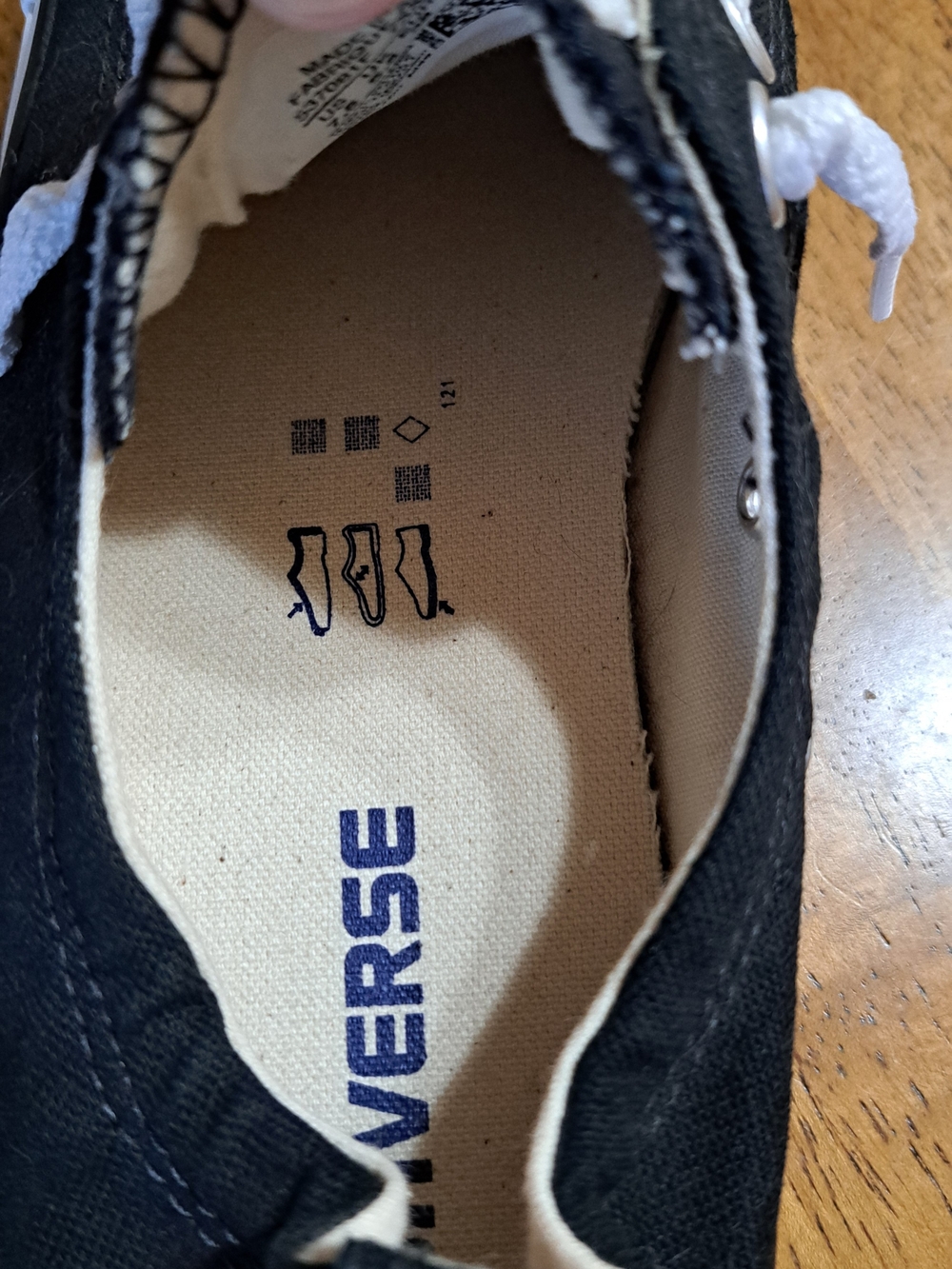 Converse Black & White Low-Top Canvas Sneakers - Picture 8 of 9